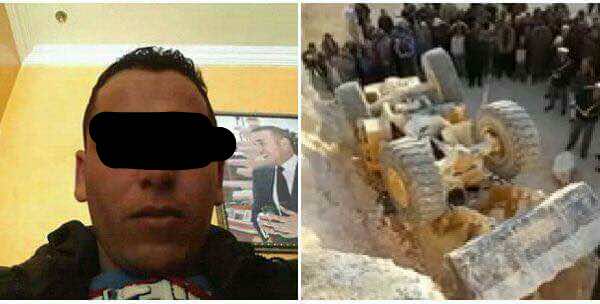 حادث مأساوي جديد.. جرافة تكسر عظام سائقها- الصورة