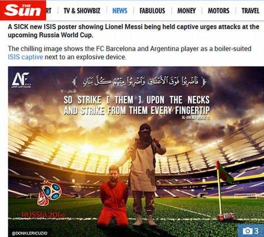 داعش يهدد باستهداف مونديال روسيا وأسر ميسي ورونالدو -فيديو