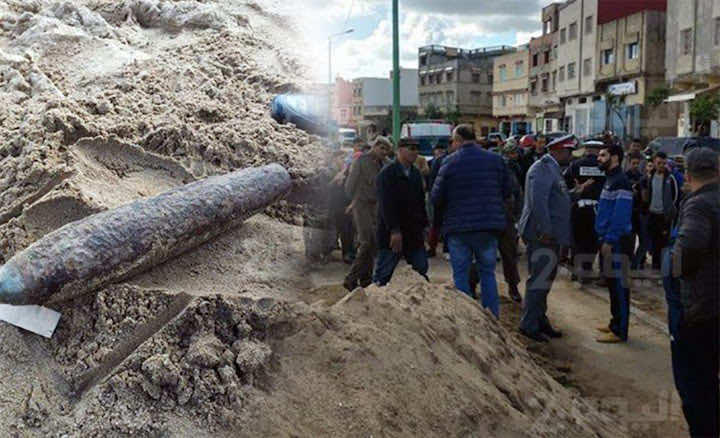 استنفار أمني في القصر الكبير بعد عثور عامل بناء على قذيفة وسط الرمال