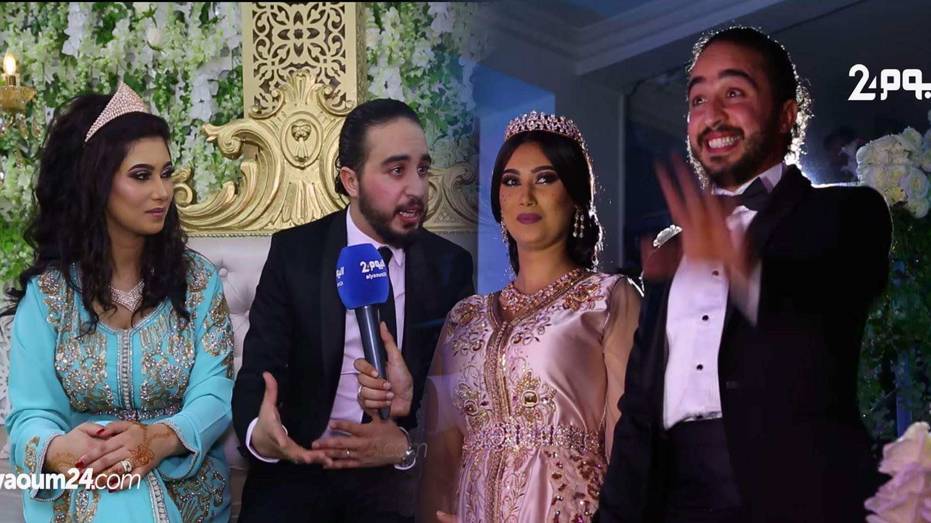 غسان يكشف أسرار علاقته بزوجته من قلب حفل زفافهما- فيديو