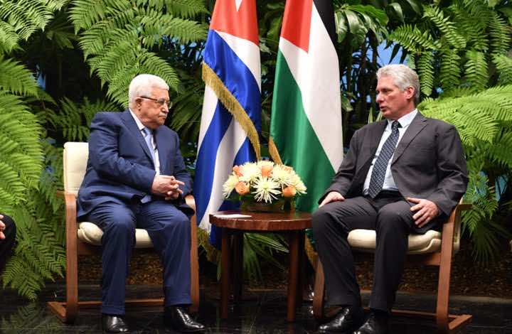 رئيس كوبا يؤكد لعباس رفضه القرار الأمريكي بشأن القدس