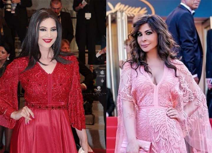 الراقصة نور تسرق الأضواء من إليسا في مهرجان "كان" بسبب القفطان المغربي