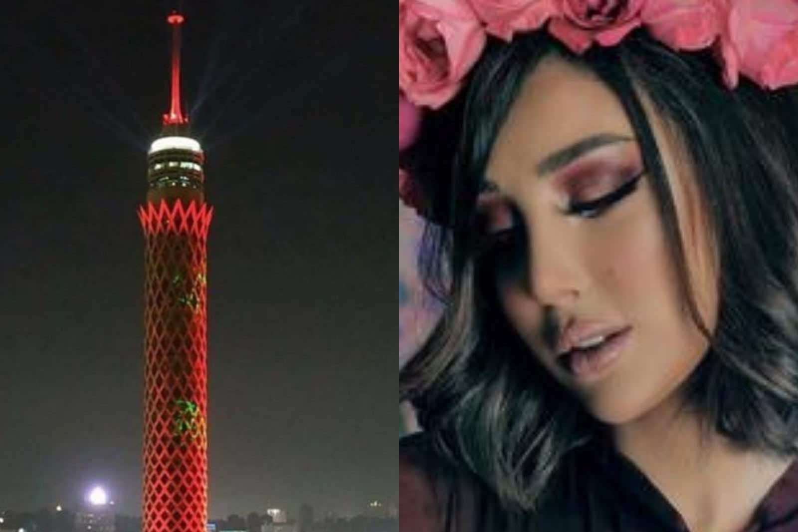 برج القاهرة يزين بألوان العلم المغربي.. وبسمة بوسيل: هكذا هي مصر-صورة