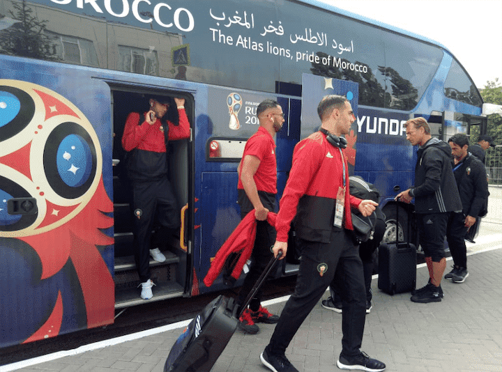 بعثة المنتخب ترحل إلى موسكو استعداد لمباراة البرتغال