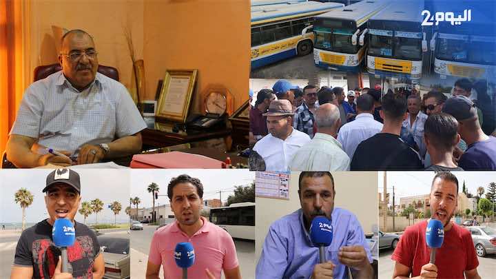 صراعات بين مهنيي النقل تشل الحركة في الناظور..حجز حافلات وتكسير أخرى واتهامات متبادلة-فيديوهات