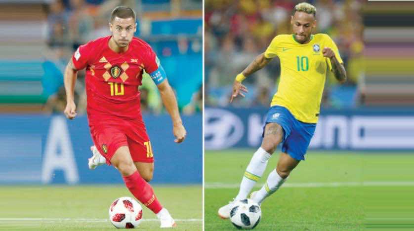 صدام المواهب اليوم في ربع نهائي "المونديال" ... البرازيل تواجه بلجيكا وفرنسا تلتقي الأوروغواي