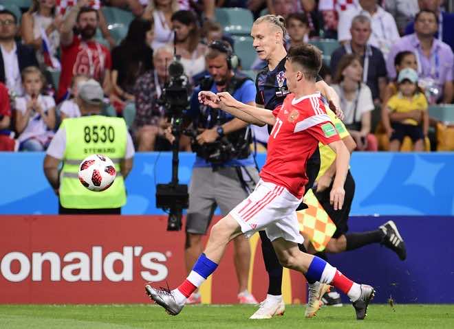 روسيا تكتفي بالتعادل مع كرواتيا في الشوط الأول لربع نهائي "المونديال"