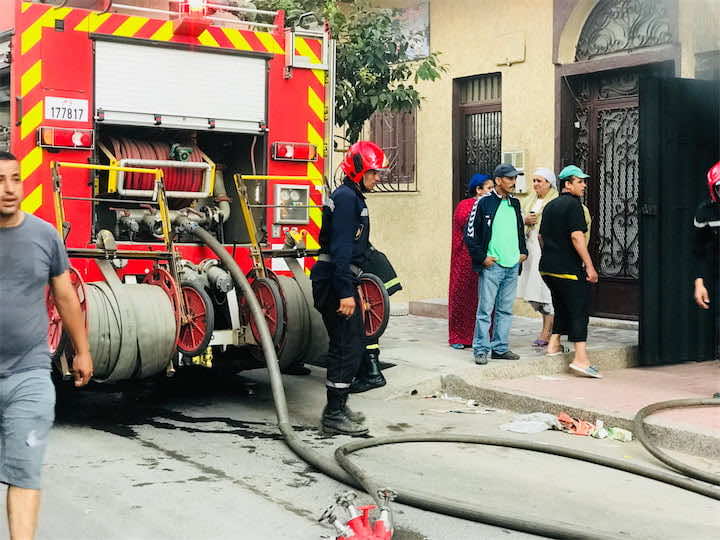 حريق يأتي على معمل خياطة في البيضاء.. ولا خسائر بشرية -صور