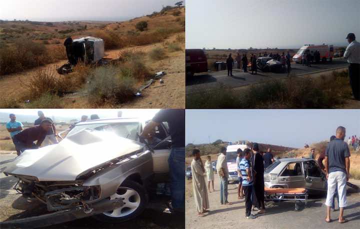 إصابة عائلة بأكملها بكسور متفاوتة الخطورة إثر حادث سير مروع في الناظور