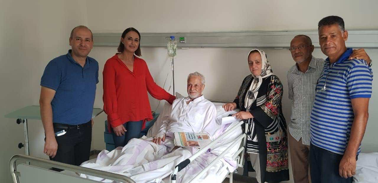 منيب تزور رفيق الخطابي قبل خضوعه لعملية قلبية