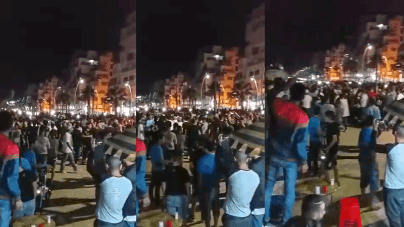في مشهد استثنائي..مئات الشباب يركضون صوب "فونتوم" رافعين شعار: "الشعب يريد الحريك فابور"- فيديو