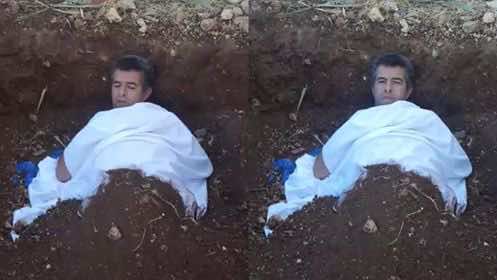 في خطوة مثيرة.. معتقل سابق في قضايا "الإرهاب" يحفر قبره ويدفن نفسه!