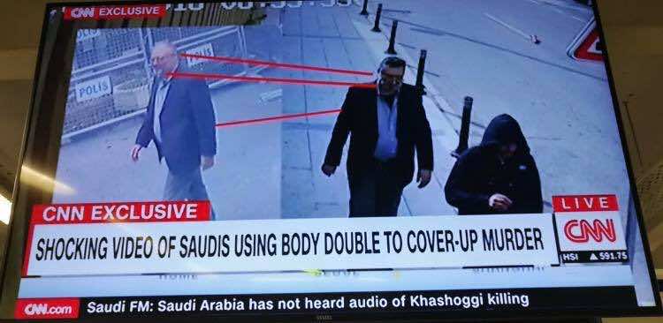 هكذا غادر عميل سعودي قنصلية بلاده في إسطنبول مرتديا لباس ونظارات خاشقجي بغرض التمويه-فيديو