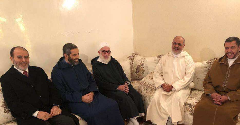 قيادات العدل والإحسان في بيت الريسوني الرئيس الجديد لاتحاد علماء المسلمين