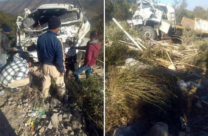 مأساة.. سقوط قتيلين في حادث سير في منعرجات تافوغالت ضواحي إقليم بركان ـ صور