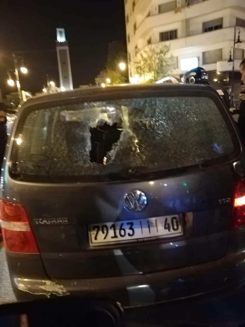 سائق سيارة يصدم شرطيا في طنجة خلال مطاردة أمنية-صور
