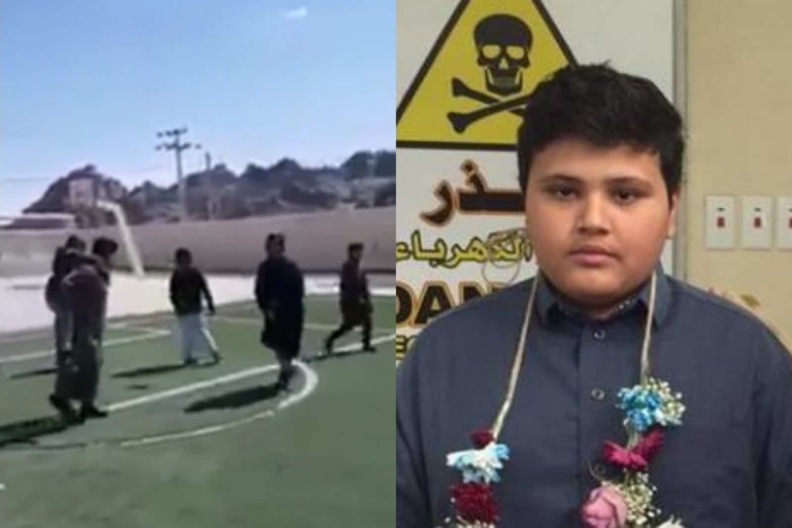 خطوة نالت الإشادة.. تلميذ يحمل زميله الضرير للمشاركة في مباراة لكرة القدم - فيديو