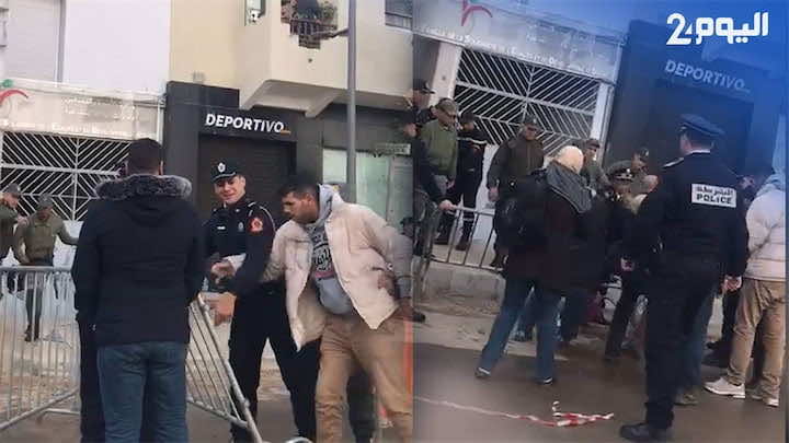تدخل أمني لفض اعتصام المكفوفين المعطلين بملحقة وزارة "الحقاوي"- فيديو