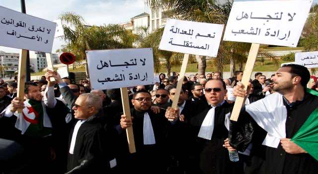 قضاة الجزائر يعلنون مقاطعة الإشراف على الانتخابات الرئاسية دعما لمطالب المحتجين -فيديو-