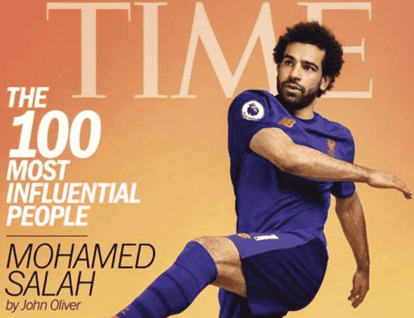 صلاح ضمن قائمة "Time" لأفضل 100 شخصية مؤثرة في العالم.. صورته على غلاف المجلة