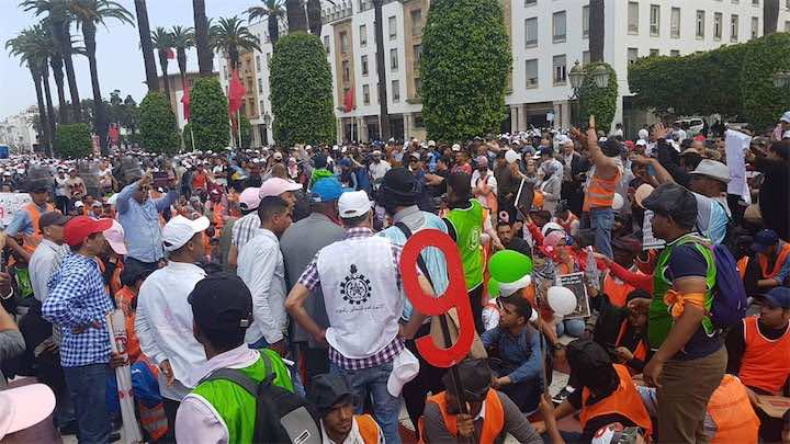 مع تراجع حشود النقابات.. احتجاجات فئوية باحتفال فاتح ماي-صور