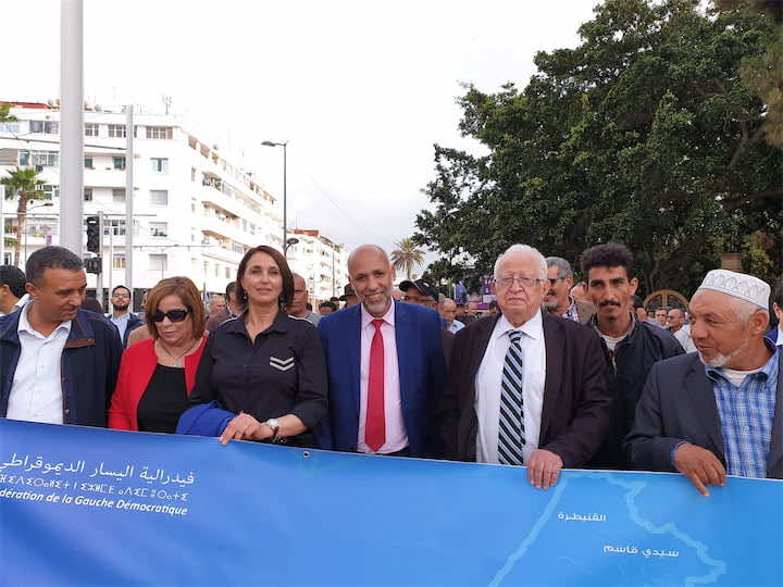 بعد منع المؤتمر الجهوي للاشتراكي الموحد.. منيب وبنعمرو يتقدمان مسيرة صامتة في الرباط