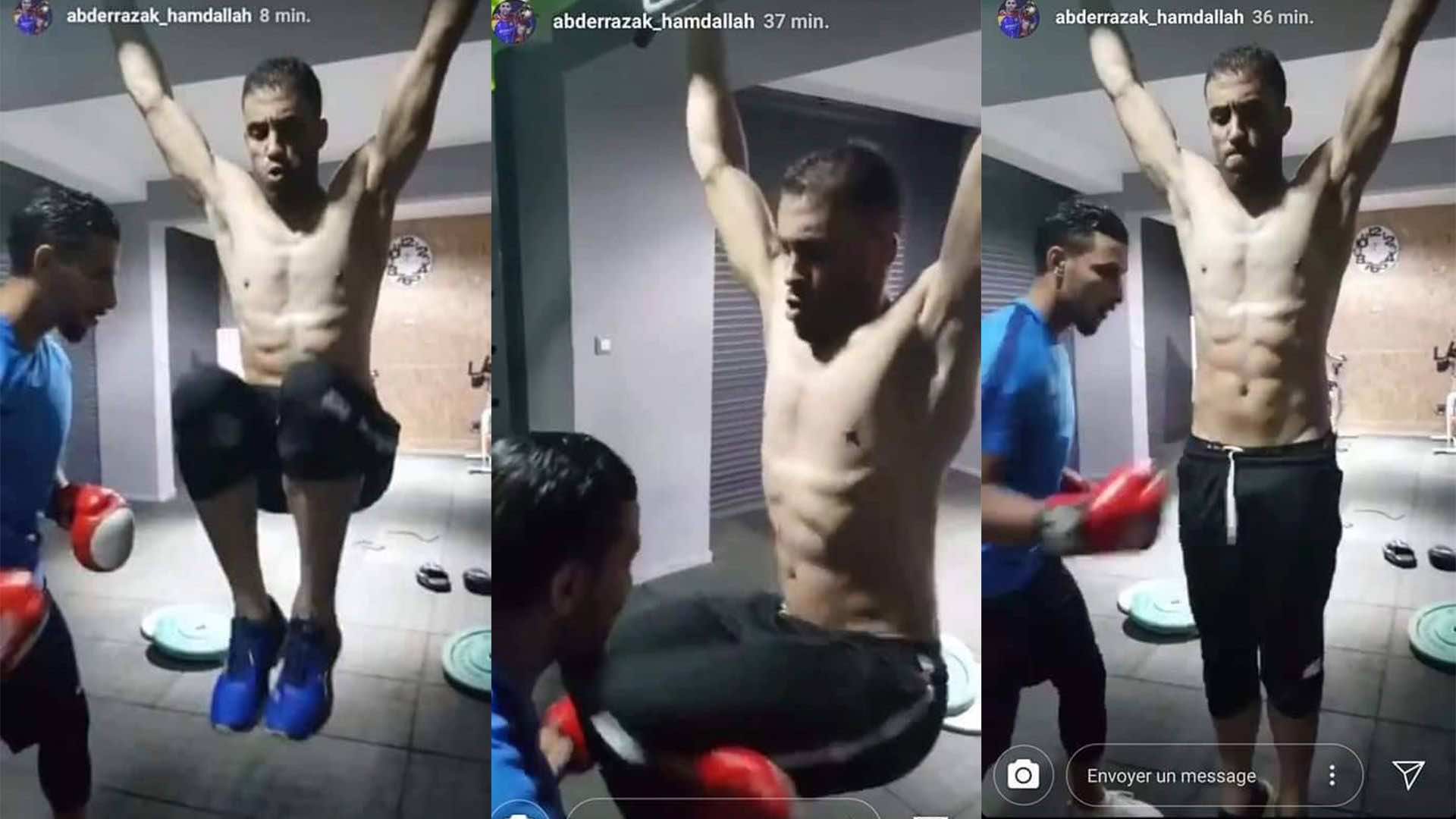 حمد الله "يستعرض عضلاته" على الجامعة ورونار ويقسم الشارع المغربي - صور