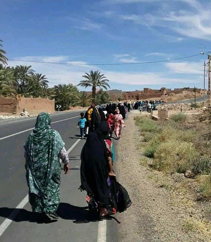 بسبب العطش.. مسيرات مشيا على الأقدام في زاكورة