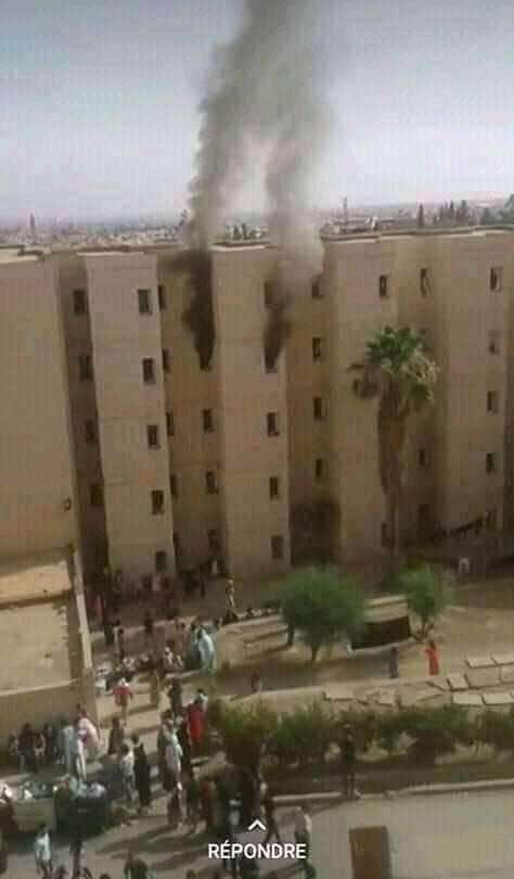 حريق في جناح الطالبات بالحي الجامعي في وجدة