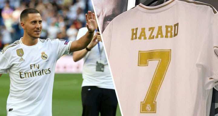 رسميا هازار يحمل  القميص رقم "7" في ريال مدريد