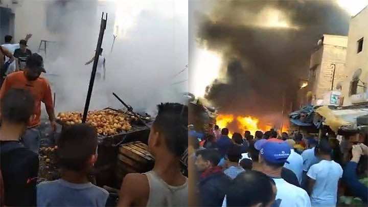 حريق مهول بحي "بن دباب" بفاس.. انفجار قنينات للغاز وخسائر مادية كبيرة- فيديو