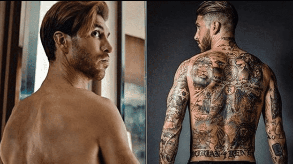 بعد أن غطت الأوشام جسمه.. نجم ريال مدريد راموس يفاجئ الجميع.. هل تخلى عنها دفعة واحدة ؟ - صورة
