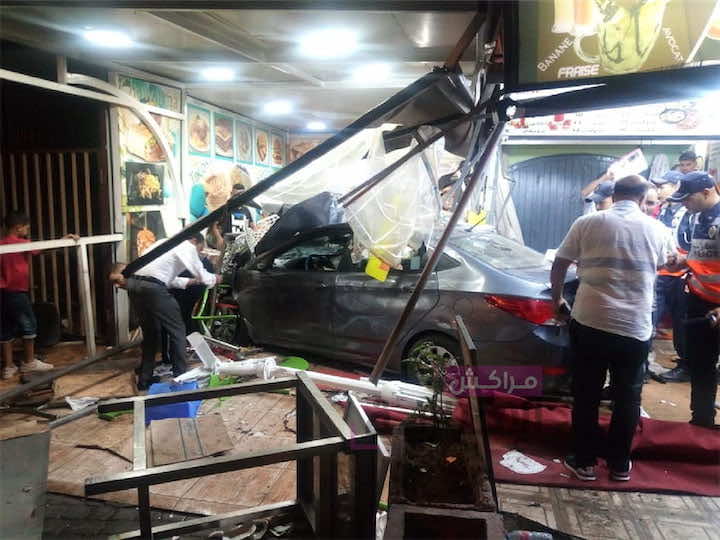 سيارة "مجنونة" تقتحم مطعما في مراكش.. إصابة 6 أشخاص-التفاصيل
