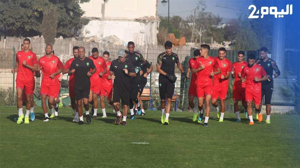 استعدادا لمباراة الغابون الودية.. المنتخب الوطني يواصل تحضيراته بطنجة