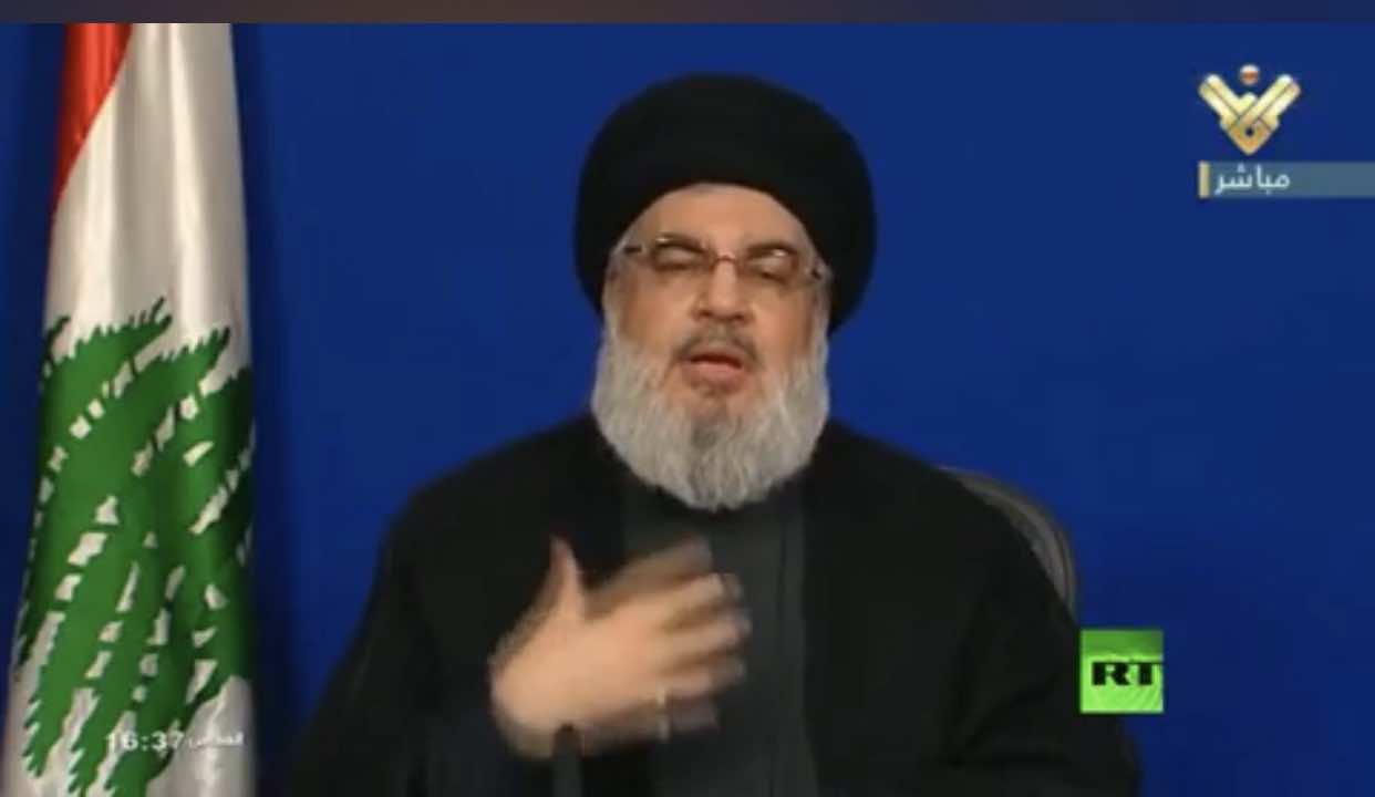 نصر الله يطالب أنصار "المقاومة" بالإنسحاب من الشوارع.. ويتهم أطرافا مرتبطة بالخارج بالسيطرة على المظاهرات