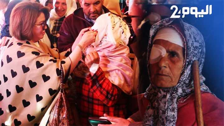 المصرية إلهام شاهين وفنانون مغاربة يدخلون الفرحة على قلوب شيوخ استفادوا من عمليات إزالة "الجلالة"- فيديو