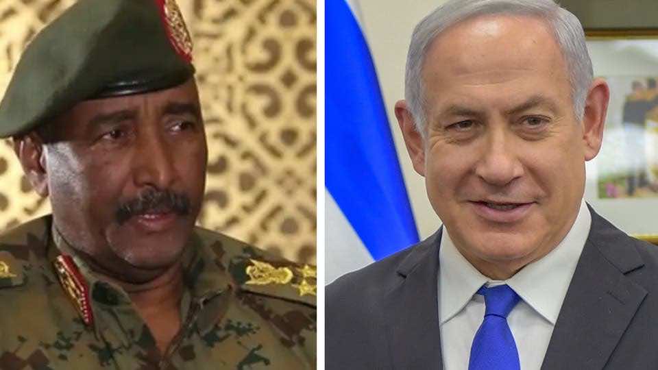 رئيس المجلس السيادي السوداني يلتقي نتنياهو.. اتفقا على تطبيع العلاقات