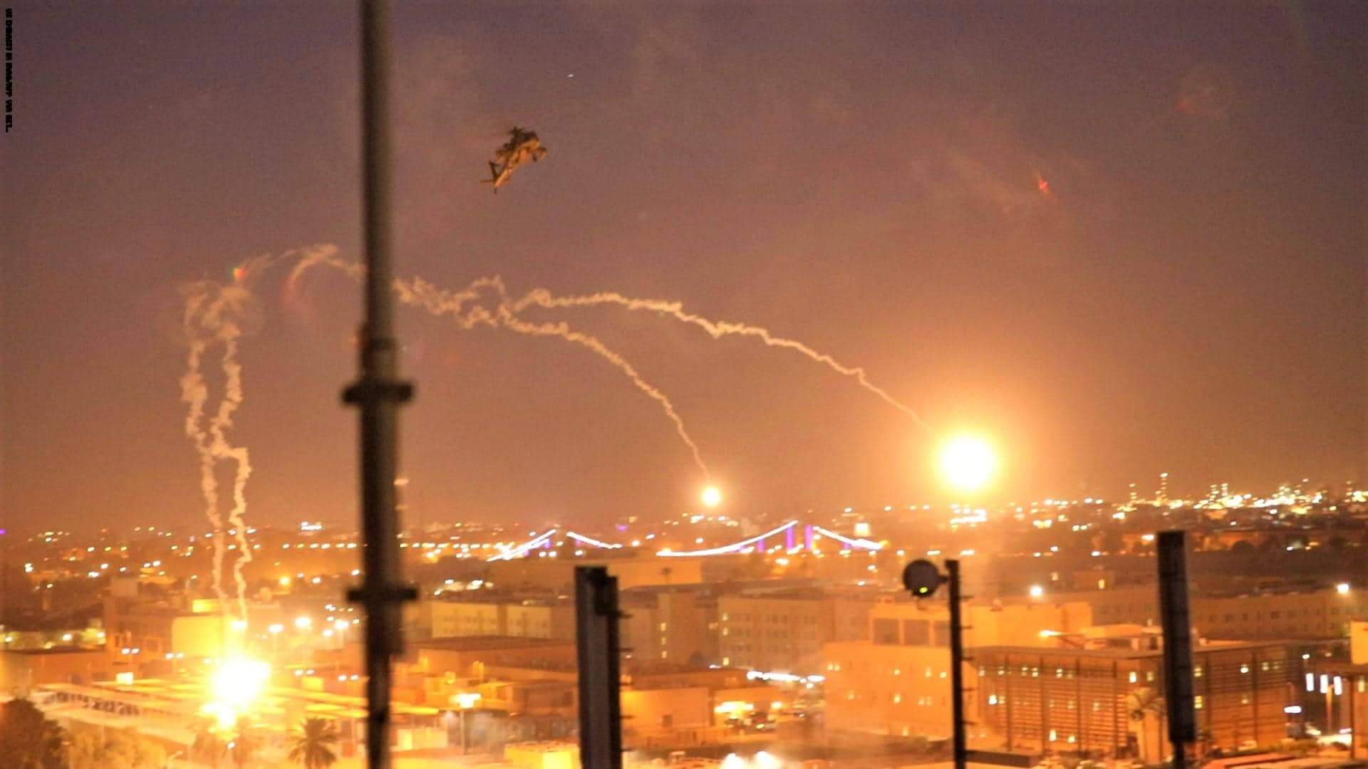 صواريخ “تُمطر” فوق قاعدة التحالف الدولي في بغداد..انفجارات هزت القاعدة