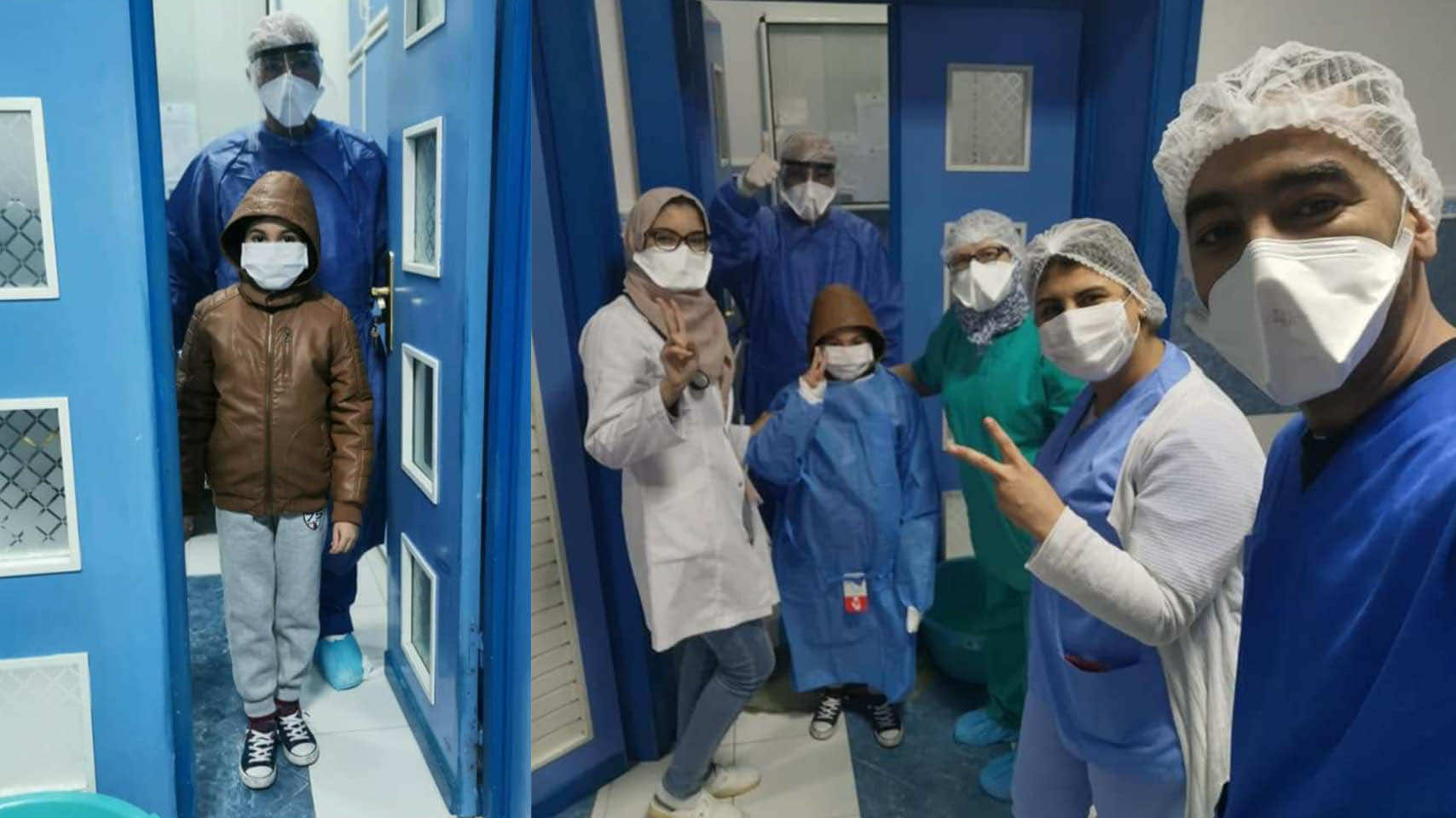 يبلغ من العمر 7 سنوات.. طفل يُغادر مستشفى سانية الرمل بعد انتصاره على كورونا