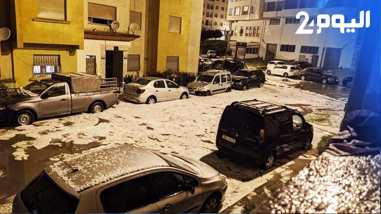 طنجة تكتسي البياض بعد تساقط "التبروري"-فيديو