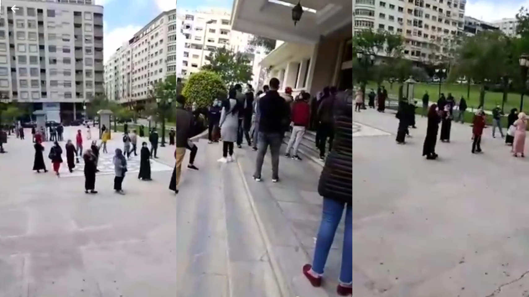 في زمن كورونا..عمال مصنع للنسيج يحتجون أمام مقر ولاية طنجة - فيديو
