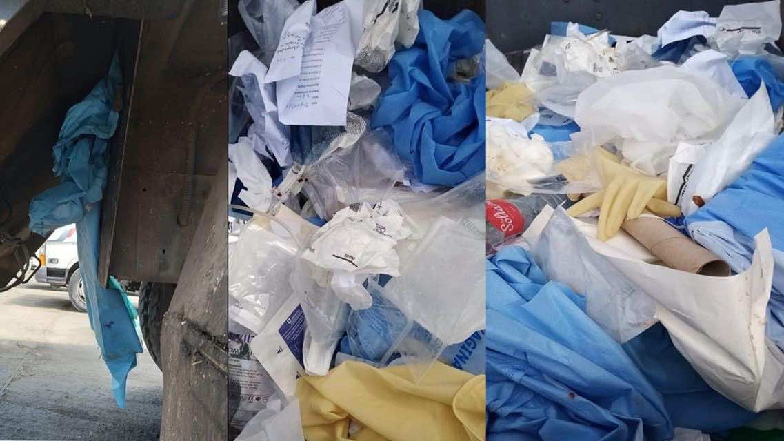 مخلفات طبية تثير مخاوف المسؤولين في العاصمة..ألبسة وأقنعة ومستلزمات في حاويات للنفايات المنزلية!