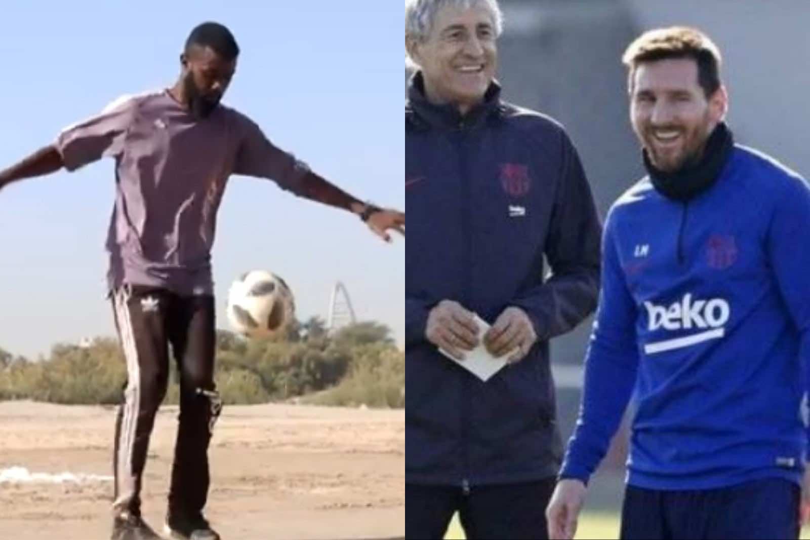 برشلونة يشجع شابا عربيا يملك مهارات استنائية-فيديو