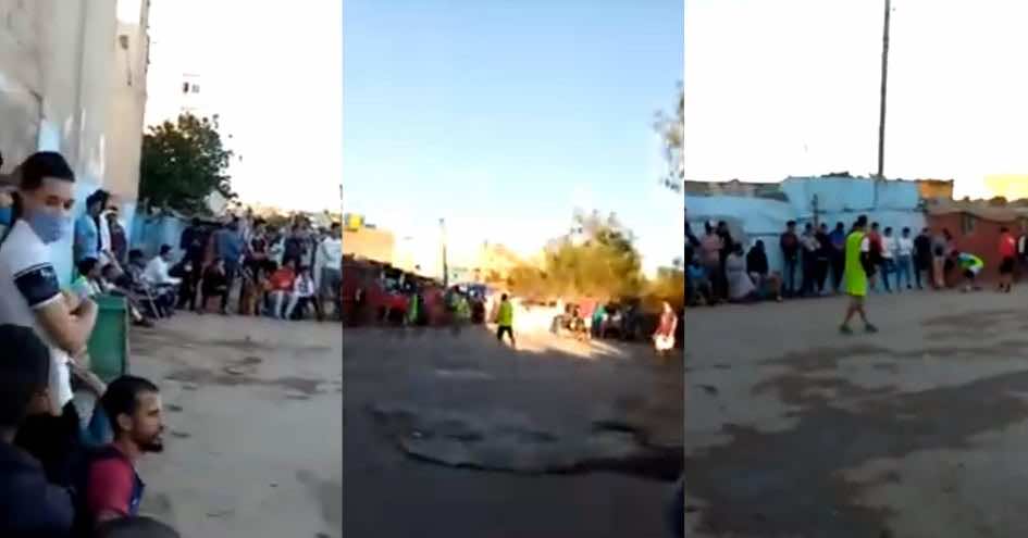مباراة في كرة القدم في عز الحجر الصحي "تستنفر" الأمن - فيديو
