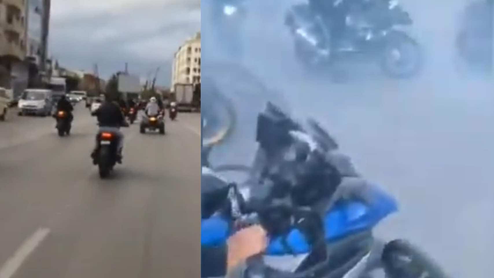 دراجات نارية تخرق الحجر الصحي وتخلق الرعب في شوارع طنجة