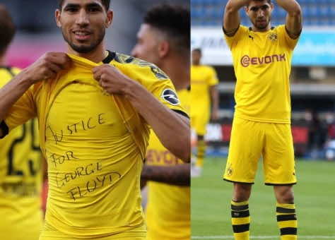 "البوندسليغا" لن تعاقب "حكيمي" لتضامنه مع الأمريكي "جورج فلويد"