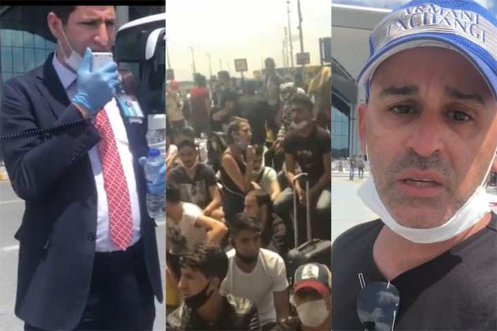 الكوميدي أوزلال وعشرات المغاربة يطردون من مطار إسطنبول- فيديو