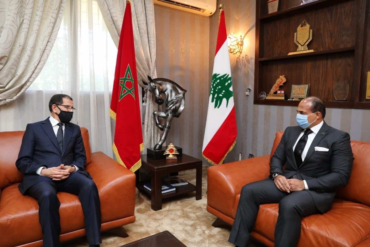 العثماني في السفارة اللبنانية .. تعازي في شهداء مرفأ بيروت وتأكيد على التضامن المغربي