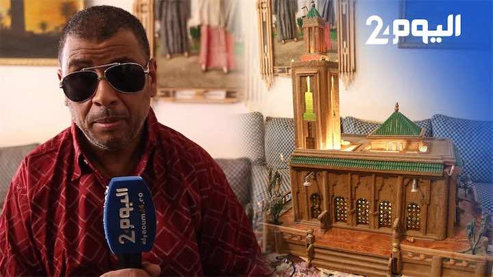 عندما تتحدى الموهبة الاحتياجات الخاصة.. كفيف لم تمنعه قلة البصر من الإبداع في الرسم والتجسيم-فيديو