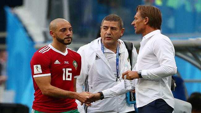 أمرابط يتدرب رفقة مدرب المنتخب السابق هيرفي رونارد- صورة